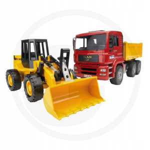 Zabawka Ciężarówka i Koparaka Bruder 40cm 1:16