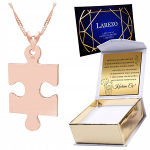 Naszyjnik złoty + GRAWER 925 Puzzel