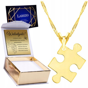Naszyjnik złoty + GRAWER 925 Puzzel Puzzle