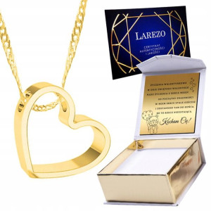 Naszyjnik złoty + GRAWER 925 Serce Serduszko