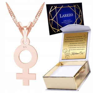 Naszyjnik złoty + GRAWER 925 Symbol Kobiety Woman
