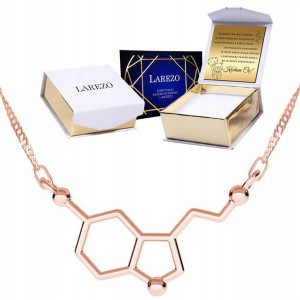 Naszyjnik złoty + GRAWER 925 Wzór Serotonina