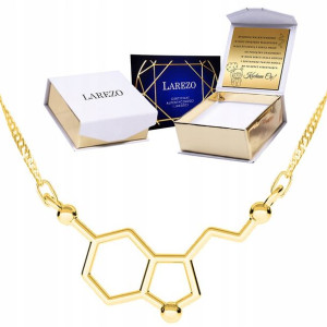 Naszyjnik złoty + GRAWER 925 Wzór Serotonina