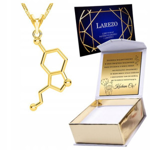 Naszyjnik złoty + GRAWER 925 Wzór Serotonina