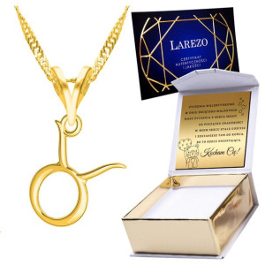 Naszyjnik złoty + GRAWER 925 Znak Zodiaku Byk