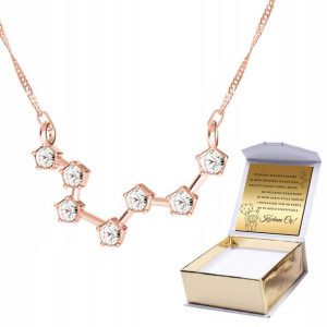 Naszyjnik złoty + GRAWER 925 Znak Zodiaku Ryby