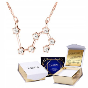 Naszyjnik złoty + GRAWER Znak Zodiaku Lew 925