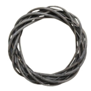 Wianek ratan szary 25cm