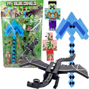 Zestaw Minecraft kilof z dźwiękiem, figurki i akcesoria