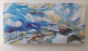 Abstrakcja Obraz metoda Premium Print 60 x 120 cm