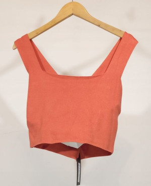 Yasemil Sl Cropped Knit Top Goldig Crop Top