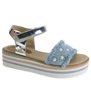 Sandały Beppi 2173441 gruba podeszwa jeans r.38