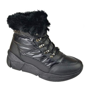 Śniegowce damskie zimowe botki NEWS 5002 BLACK  r.40