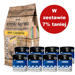 Wiejska Zagroda Indyk z Jagnięciną 9kg + Mr.BIG kawałki w sosie z jagnięcin