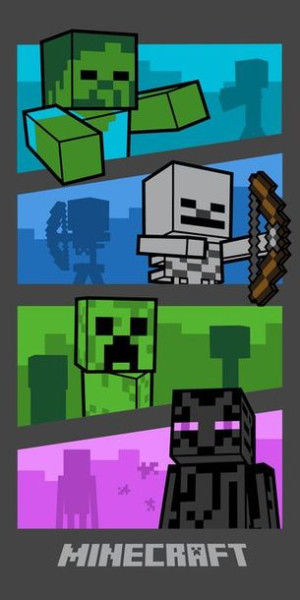Ręcznik Bawełna 140x70cm MINECRAFT Creepers II