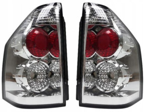 Mitsubishi Pajero 03- Lampy Tylne Srebrne Komplet