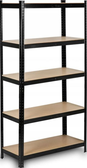 Regał Magazynowy Metalowy 180x90x40cm Mocny 875kg Czarny