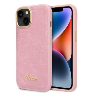 Etui Guess GUHCP14MHGCRHP Apple iPhone 14 Plus różowy/pink hardcase Croco C