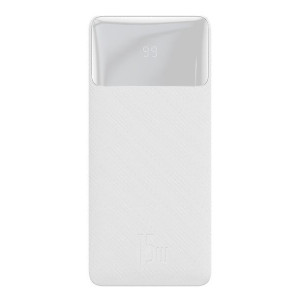 Powerbank Baseus Bipow Display 10000mAh 15W biały (Overseas Edition) + kabe