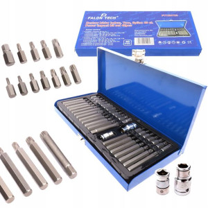 Zestaw Klucze Torx Spline Imbus Hex Bity 40szt Crv
