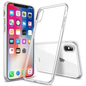 Etui iPhone X / XS Bezbarwne + Szkło 9D PREMIUM