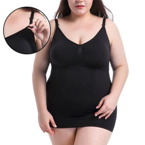 3w1: Koszulka ciążowa Stanik do karmienia i Modelujący  CZARNA XL