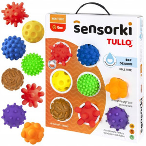 Tullo Piłki Piłeczki Sensoryczne Bez Dziurek 8szt