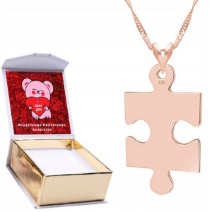 Naszyjnik złoty + NADRUK 925 Puzzel