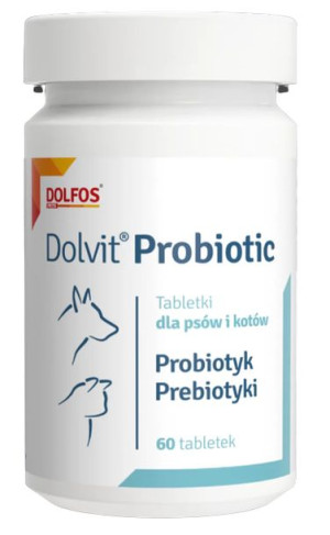 DOLFOS Dolvit Probiotic 60 tabl Probiotyk i Prebiotyk dla Psa/Kota