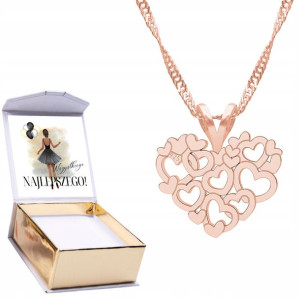 Naszyjnik złoty + NADRUK 925 Serce Heart