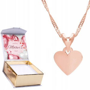 Naszyjnik złoty + NADRUK 925 Serce Heart