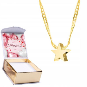 Naszyjnik złoty + NADRUK 925 Star Gwiazdka