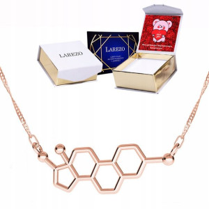 Naszyjnik złoty + NADRUK 925 Wzór Estrogen