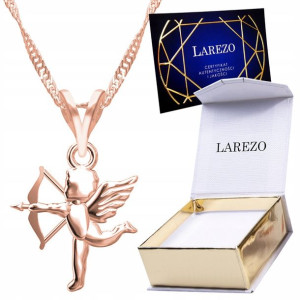 Naszyjnik złoty łańcuszek 925 Anioł Aniołek Angel