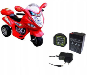 Motor dla dzieci na akumulator światła muzyka RED
