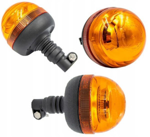 Lampa Led 12v/24v Błyskowa Kogut Na Trzepień Mocna