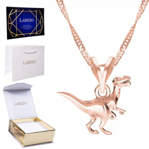 Naszyjnik złoty łańcuszek 925 Dinozaur T-rex