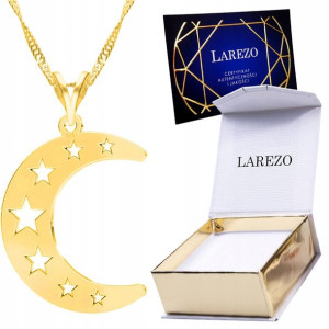 Naszyjnik złoty łańcuszek 925 Księżyc Moon