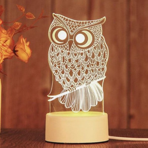 Lampka LED 3D Sowa