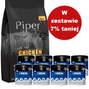 DOLINA NOTECI Piper Animals z kurczakiem 12kg + Mr.BIG kawałki w sosie z ja