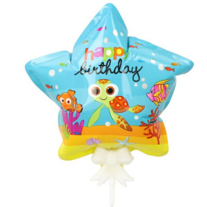 Balon Samopompujący Rybka Nemo Z Patyczkiem 10szt