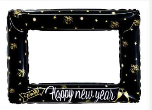 Balon Ramka Happy New Year Na Sylwester 101x86cm
