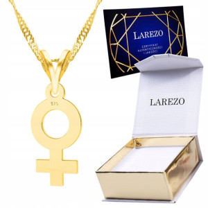 Naszyjnik złoty łańcuszek 925 Symbol Kobiety Woman