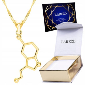 Naszyjnik złoty łańcuszek 925 Wzór Serotonina