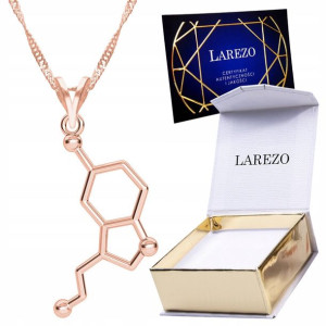Naszyjnik złoty łańcuszek 925 Wzór Serotonina