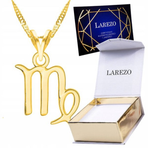 Naszyjnik złoty łańcuszek 925 Znak Zodiaku Panna