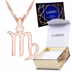 Naszyjnik złoty łańcuszek 925 Znak Zodiaku Panna