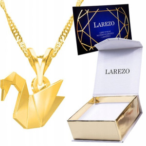 Naszyjnik złoty łańcuszek 925 Łabędź Origami