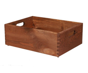 Drewniana Skrzynka 13,5x40x30 cm Brązowa Drewno sosnowe 12 litrów Olejowana