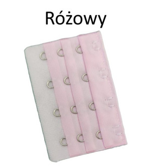 Szeroka przedłużka do stanika 4 rzędy zapięcia Model P440B Różowy